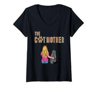 Mujer The Catmother British Shorthait Cat Lover Mother Cat Mom Camiseta Cuello V