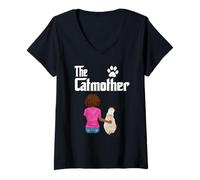 Mujer The Catmother Siamese Cat Lover Funny Mother Cat Mom Camiseta Cuello V