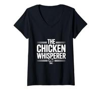 Mujer The Chicken Whisperer, Divertido Amante de los Animales de Granja Camiseta Cuello V