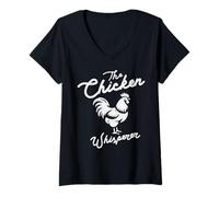 Mujer The Chicken Whisperer Funny Farm Animal Granjero Hombres Mujeres Niños Camiseta Cuello V
