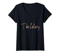 Mujer The Colony Texas Vintage diseño elegante Camiseta Cuello V