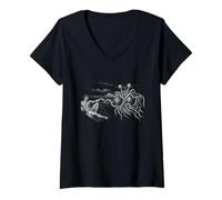 Mujer The Creation of Adam by Flying Spaghetti Monster Camiseta Cuello V