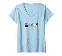 Mujer The Dartist Darts Artist Darts Player Bullseye 180 Art Darter Camiseta Cuello V