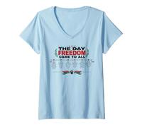 Mujer The Day Freedom Came To All Juneteenth History Camiseta Cuello V