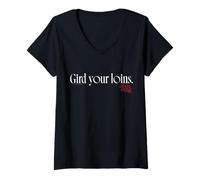 Mujer The Devil Wears Prada 2 Gird Your Loins Bold Movie Quote Camiseta Cuello V