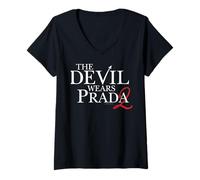 Mujer The Devil Wears Prada 2 Official Logo 2 As Red Devil'S Tail Camiseta Cuello V