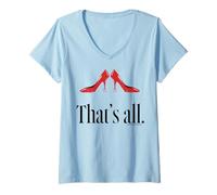 Mujer The Devil Wears Prada 2 That's All Red High Heel Pitchfork Camiseta Cuello V