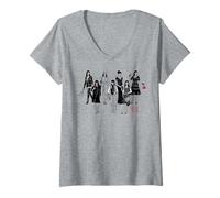 Mujer The Devil Wears Prada Red Lips Simple Group Shot Camiseta Cuello V