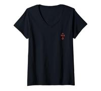 Mujer The Diamonds Garnet Cross Camiseta Cuello V