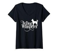 Mujer The Dog Whisperer - Amante de los Cachorros Divertido Camiseta Cuello V