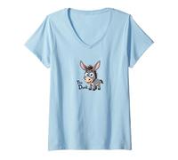 Mujer The Donk Funny Donkey Burro Actitud Granja Animal Humor Camiseta Cuello V