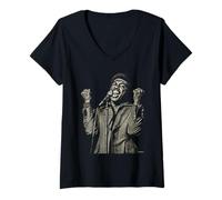 Mujer The Drifters Cantante Ben E King Soul R&B por Dick Barnatt Camiseta Cuello V