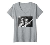 Mujer The Faces: Festival de Lectura de Rod Stewart y Ronnie Wood 1972 Camiseta Cuello V