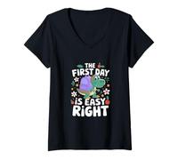Mujer The First Day IS Easy Right Camiseta Cuello V