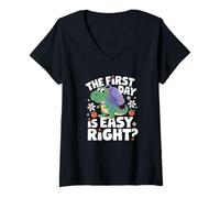 Mujer The First Day IS Easy Right Camiseta Cuello V