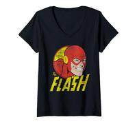 Mujer The Flash Big Face Circle Camiseta Cuello V