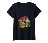 Mujer The Flash Circle Run Camiseta Cuello V