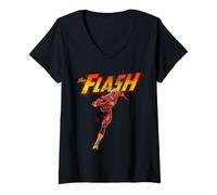 Mujer The Flash Logo Running Camiseta Cuello V