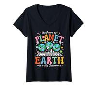 Mujer The Future of Planet Earth is in My Classroom Camiseta Cuello V
