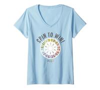 Mujer The Game of Life Spin To Win! Classic Board Game Spiner Camiseta Cuello V