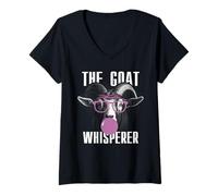 Mujer The Goat Whisperer Funny Farm Animal Gift Camiseta Cuello V