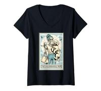 Mujer The Goldendoodle Mom Skeleton Gift Spooky Season Camiseta Cuello V