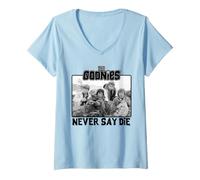 Mujer The Goonies Never Say Die Monocolor Camiseta Cuello V