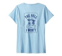 Mujer The Hell I Won'T Funny Cowgirl Country Western Rodeos Retro Camiseta Cuello V