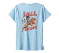Mujer The Hell I Won'T Funny Cowgirl Country Western Rodeos Retro Camiseta Cuello V