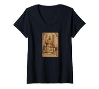 Mujer The Hierophant | Tarot Card Scrapbook Design Camiseta Cuello V