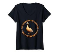 Mujer The Horrors Are Endless But I Stay Silly Camiseta Cuello V