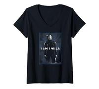 Mujer The Hunger Games I Am Will Katniss Portrait Movie Camiseta Cuello V