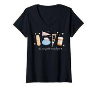 Mujer The Ice Packs Missed You Welcome Back School Nurse Camiseta Cuello V