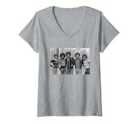 Mujer The Jackson 5 Band Foto en Londres Michael Jackson Camiseta Cuello V