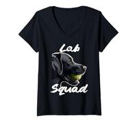 Mujer The Lab Father The Lab Mother Black Lab Dog Amante Mamá Papá Camiseta Cuello V