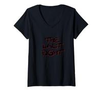 Mujer The Last Fight Black Graffiti Style Design Camiseta Cuello V