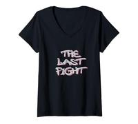 Mujer The Last Fight White Graffiti Style Design Camiseta Cuello V