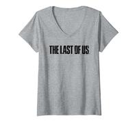 Mujer The Last of Us Black Text Logo Video Game Camiseta Cuello V