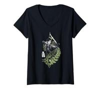 Mujer The Last of Us Ellie with Moth and Leaves Video Game Camiseta Cuello V