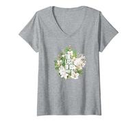 Mujer The Last of Us Part II Watercolor Floral Big Chest Logo Camiseta Cuello V
