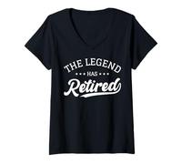 Mujer The Legend Has Retirado Jubilación Oficial Hombre #25D4D Camiseta Cuello V