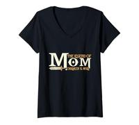 Mujer The Legend Of Mom Children Of The Wild día de la madre para mamá Camiseta Cuello V