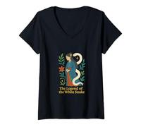 Mujer The Legend White Snake Mito Chino del Amor Camiseta Cuello V