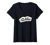 Mujer The Lone Ranger Hi-Yo Silver Collage Front & Back Camiseta Cuello V