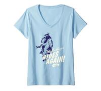 Mujer The Lone Ranger Rides Again Silhouette Camiseta Cuello V