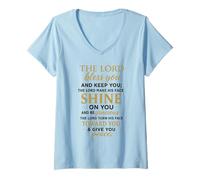 Mujer The Lord Bless You and Keep You Camiseta Cuello V