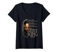 Mujer The Lord of The Rings Aragorn Crownless King Camiseta Cuello V