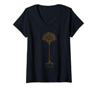 Mujer The Lord of The Rings Gondor Golden Tree Camiseta Cuello V