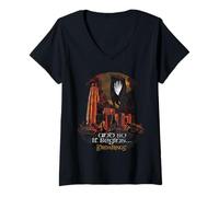 Mujer The Lord of The Rings Rohan Helms Deep Camiseta Cuello V
