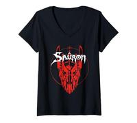 Mujer The Lord of The Rings Sauron Helmet Band Camiseta Cuello V